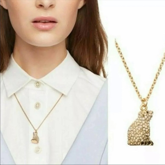 $78 Kate Spade Cold Comforts Polar Bear Necklace in gold - Picture 2 of 5